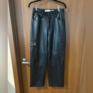 Abercrombie & Fitch Vegan Leather High Rise Pants